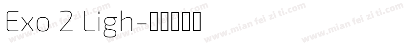 Exo 2 Ligh字体转换